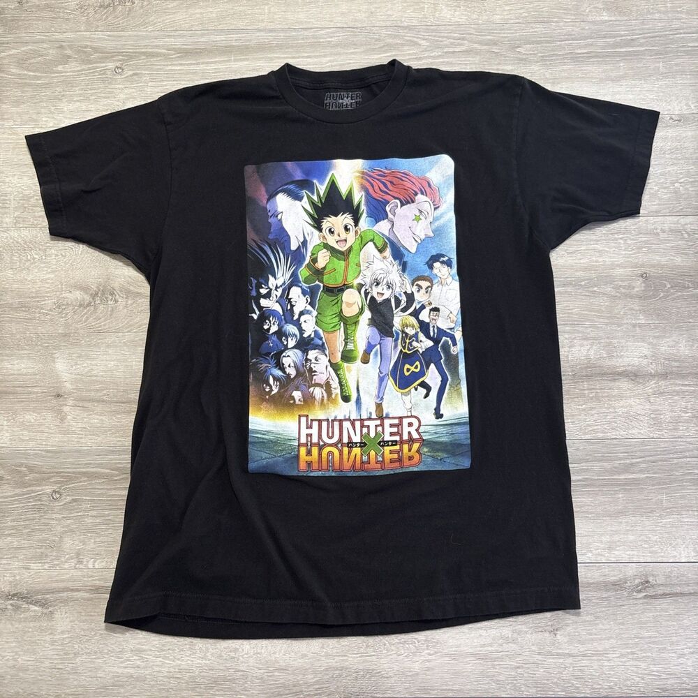 Hunter x Hunter Anime Graphic T-Shirt XL Black Gon Killua Hisoka Manga Tee Adult